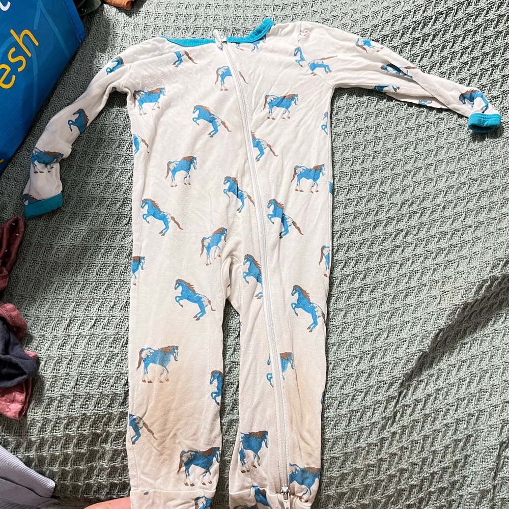 Horses Kyte baby romper zip 12-18